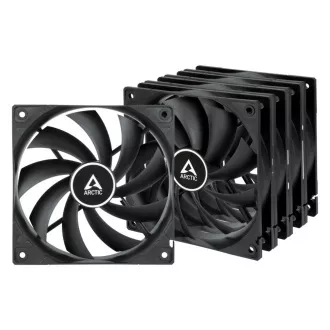 ARCTIC F12 Value Pack (Schwarz) - ARCTIC F12 Gehäuselüfter - 120mm Gehäuselüfter geräuscharm - 5er-Pack