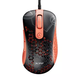 Adata XPG Slingshot Mera Edition/Schwarz/Optisch/Rechtshänder/12.000 DPI/Wireless USB/Schwarz-Orange