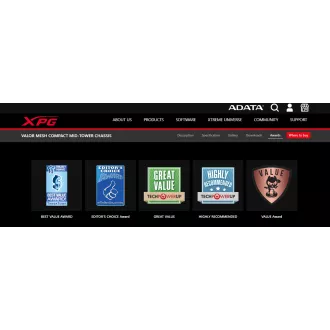 Adata XPG VALOR MESH/Midi Tower/Transpar./Weiß