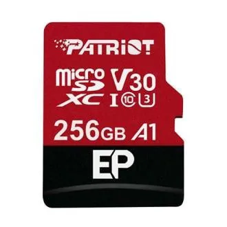 Patriot V30 A1/micro SDXC/256GB/UHS-I U3/Klasse 10/ Adapter Patriot V30 A1/micro SDXC/256GB/UHS-I U3/Klasse 10/ Adapter