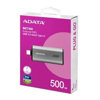 ADATA SC750/500GB/SSD/Extern/Grau/5R