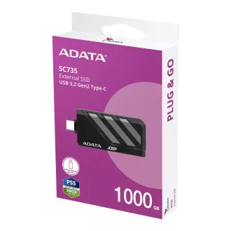 ADATA SC735/1TB/SSD/Extern/Grau/5R ADATA SC735/1TB/SSD/Extern/Grau/5R
