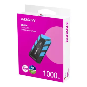 ADATA SD820/1TB/SSD/Extern/Blau/5R ADATA SD820/1TB/SSD/Extern/Blau/5R