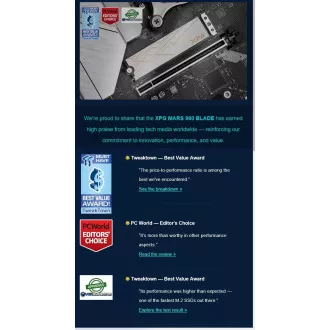 ADATA SSD 1TB XPG MARS 980 BLADE Gen5x4 ADATA SSD 1TB XPG MARS 980 BLADE Gen5x4
