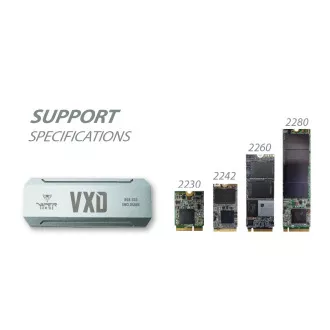 Patriot VXD externe Box USB 3.2 M.2 NVMe SSD RGB