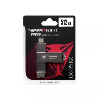 Patriot VIPER PVP30/512GB/SSD/Extern/Schwarz/3R Patriot VIPER PVP30/512GB/SSD/Extern/Schwarz/3R