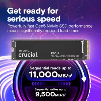 Crucial P510/2TB/SSD/M.2 NVMe/Schwarz/5R Crucial P510/2TB/SSD/M.2 NVMe/Schwarz/5R