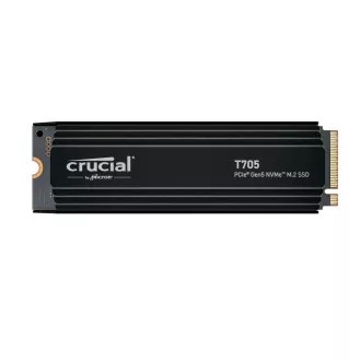 Crucial T705/1TB/SSD/M.2 NVMe/Schwarz/Kühlkörper/5R Crucial T705/1TB/SSD/M.2 NVMe/Schwarz/Kühlkörper/5R