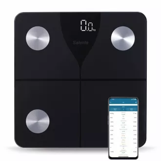 Salente SlimFit, intelligente Fitnesswaage mit Diagnosefunktion, Bluetooth, schwarz Salente SlimFit, intelligente Fitnesswaage mit Diagnosefunktion, Bluetooth, schwarz