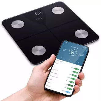 Salente SlimFit, intelligente Fitnesswaage mit Diagnosefunktion, Bluetooth, schwarz Salente SlimFit, intelligente Fitnesswaage mit Diagnosefunktion, Bluetooth, schwarz
