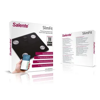 Salente SlimFit, intelligente Fitnesswaage mit Diagnosefunktion, Bluetooth, schwarz Salente SlimFit, intelligente Fitnesswaage mit Diagnosefunktion, Bluetooth, schwarz
