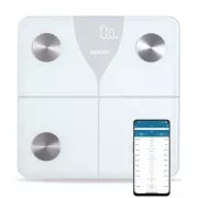Salente SlimFit, intelligente Fitnesswaage mit persönlicher Diagnose, Bluetooth, weiß