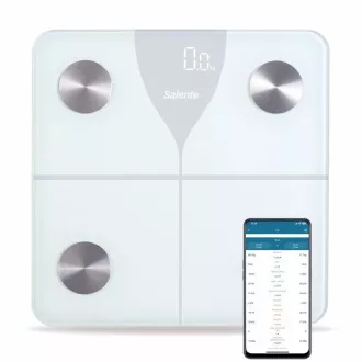 Salente SlimFit, intelligente Fitnesswaage mit persönlicher Diagnose, Bluetooth, weiß Salente SlimFit, intelligente Fitnesswaage mit persönlicher Diagnose, Bluetooth, weiß