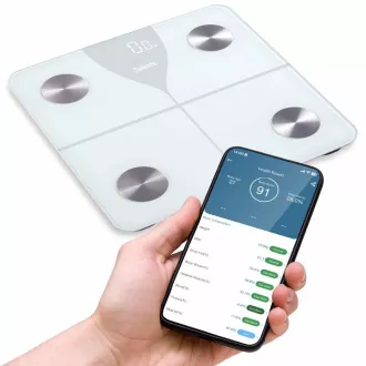 Salente SlimFit, intelligente Fitnesswaage mit persönlicher Diagnose, Bluetooth, weiß Salente SlimFit, intelligente Fitnesswaage mit persönlicher Diagnose, Bluetooth, weiß