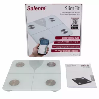 Salente SlimFit, intelligente Fitnesswaage mit persönlicher Diagnose, Bluetooth, weiß Salente SlimFit, intelligente Fitnesswaage mit persönlicher Diagnose, Bluetooth, weiß