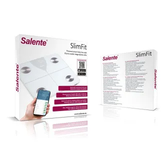 Salente SlimFit, intelligente Fitnesswaage mit persönlicher Diagnose, Bluetooth, weiß Salente SlimFit, intelligente Fitnesswaage mit persönlicher Diagnose, Bluetooth, weiß
