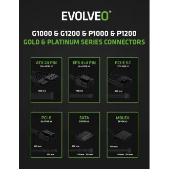 EVOLVEO G1000/1000W/ATX 3.0/80PLUS Gold/Modular EVOLVEO G1000/1000W/ATX 3.0/80PLUS Gold/Modular