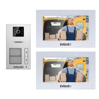 EVOLVEO DoorPhone AP2-2 schnurgebundenes Videotelefon für zwei Wohnungen mit App, weiß