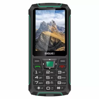 EVOLVEO StrongPhone W4, IP68 resistentes Dual SIM Telefon, 2.8" LCD, 2500mAh, Powerbank, schwarz-grün EVOLVEO StrongPhone W4, IP68 resistentes Dual SIM Telefon, 2.8" LCD, 2500mAh, Powerbank, schwarz-grün