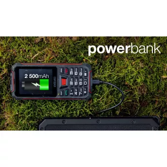 EVOLVEO StrongPhone W4, IP68 resistentes Dual SIM Telefon, 2.8" LCD, 2500mAh, Powerbank, schwarz und rot EVOLVEO StrongPhone W4, IP68 resistentes Dual SIM Telefon, 2.8" LCD, 2500mAh, Powerbank, schwarz und rot