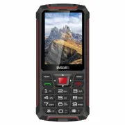 EVOLVEO StrongPhone W4, IP68 resistentes Dual SIM Telefon, 2.8" LCD, 2500mAh, Powerbank, schwarz und rot