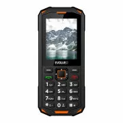 EVOLVEO StrongPhone X5, wasserdichtes, robustes Dual-SIM-Handy, schwarz-orange