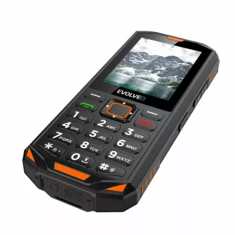 EVOLVEO StrongPhone X5, wasserdichtes, robustes Dual-SIM-Handy, schwarz-orange EVOLVEO StrongPhone X5, wasserdichtes, robustes Dual-SIM-Handy, schwarz-orange