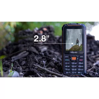 EVOLVEO StrongPhone Z6, IP68 resistentes Dual SIM Telefon, 2.8" LCD, 4000mAh, Powerbank, schwarz-orange EVOLVEO StrongPhone Z6, IP68 resistentes Dual SIM Telefon, 2.8" LCD, 4000mAh, Powerbank, schwarz-orange