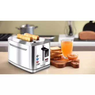 Salente ToastMax Toaster mit Digitalanzeige, Edelstahl