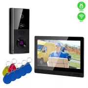 EVOLVEO DoorPhone AHD10, Home WiFi Videophone Kit mit Türsteuerung und RFID, schwarzer 10" Monitor