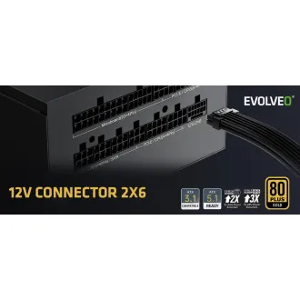EVOLVEO G750,750W,ATX3.1,14cm,aPFC,80 GOLD,3YRW