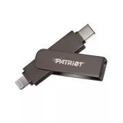 Patriot iLuxe Stick C MFi/256GB/USB 3.2/Lightning   USB-C/Schwarz