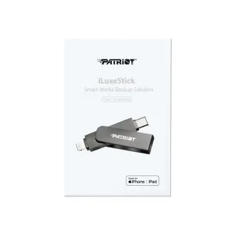 Patriot iLuxe Stick C MFi/256GB/USB 3.2/Lightning USB-C/Schwarz Patriot iLuxe Stick C MFi/256GB/USB 3.2/Lightning USB-C/Schwarz