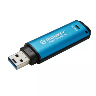Kingston Ironkey Vault Privacy 50/512GB/USB 3.2/USB-A/Blau Kingston Ironkey Vault Privacy 50/512GB/USB 3.2/USB-A/Blau