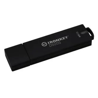 Kingston Ironkey D500S/64GB/USB 3.2/USB-A/Schwarz