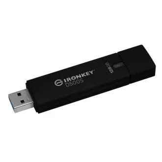Kingston IronKey D500S/128 GB/USB 3.2/USB-A/Schwarz