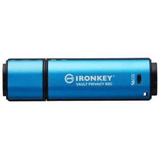 Kingston Ironkey Vault Privacy 50C/16GB/USB 3.2/USB-C/Blau Kingston Ironkey Vault Privacy 50C/16GB/USB 3.2/USB-C/Blau