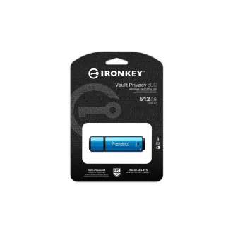 Kingston Ironkey Vault Privacy 50C/512GB/USB 3.2/USB-C/Blau