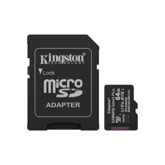 Kingston Canvas Select Plus/Micro SDXC/64GB/UHS-I U1/Klasse 10/  Adapter
