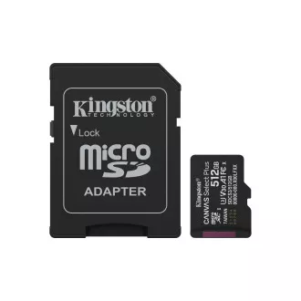Kingston Canvas Select Plus/Micro SDXC/512GB/UHS-I U3/Klasse 10/  Adapter