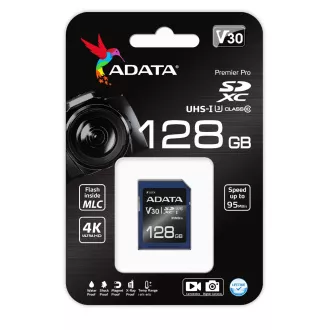 ADATA V30S/SDXC/128GB/UHS-I U3/Klasse 10 ADATA V30S/SDXC/128GB/UHS-I U3/Klasse 10