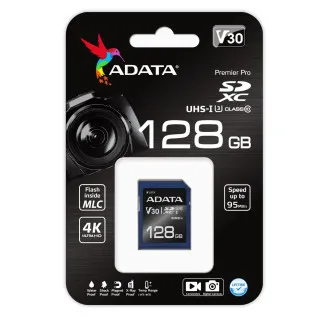 ADATA V30S/SDXC/128GB/UHS-I U3/Klasse 10 ADATA V30S/SDXC/128GB/UHS-I U3/Klasse 10
