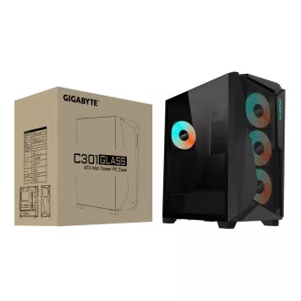 GIGABYTE C301 GLASS/Midi Tower/Transparent/Schwarz