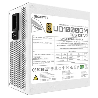 GIGABYTE Netzteil 1000W 80PLUS Gold Modular PG5 ICE GIGABYTE Netzteil 1000W 80PLUS Gold Modular PG5 ICE