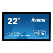 22" iiyama TF2234MC-B7AGB: IPS, FullHD, kapazitiv, 10P, 350cd/m2, VGA, HDMI, DP, IP65, Schwarz