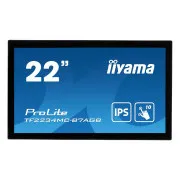 22" iiyama TF2234MC-B7AGB: IPS, FullHD, kapazitiv, 10P, 350cd/m2, VGA, HDMI, DP, IP65, Schwarz
