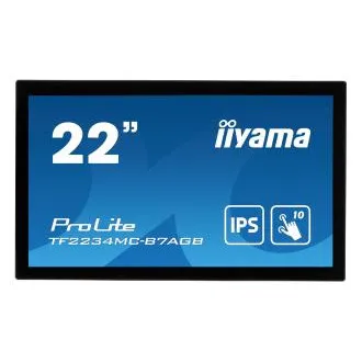 22" iiyama TF2234MC-B7AGB: IPS, FullHD, kapazitiv, 10P, 350cd/m2, VGA, HDMI, DP, IP65, Schwarz