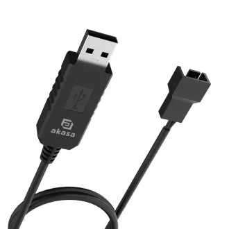 AKASA - 5V zu 12V DC Step-Up Spannungswandler Kabel für USB zu 3-Pin & 4-Pin PC Lüfter AKASA - 5V zu 12V DC Step-Up Spannungswandler Kabel für USB zu 3-Pin & 4-Pin PC Lüfter