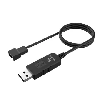 AKASA - 5V zu 12V DC Step-Up Spannungswandler Kabel für USB zu 3-Pin & 4-Pin PC Lüfter AKASA - 5V zu 12V DC Step-Up Spannungswandler Kabel für USB zu 3-Pin & 4-Pin PC Lüfter