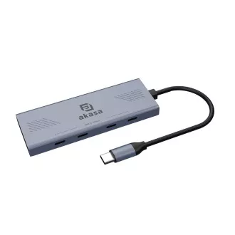 AKASA - 10Gbps USB Typ-C Hub mit 4 Anschlüssen AKASA - 10Gbps USB Typ-C Hub mit 4 Anschlüssen